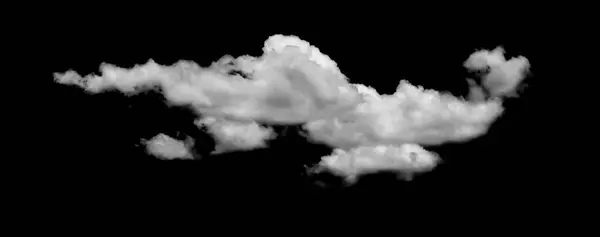 巨大的白云乌云隔离在乌黑的天空上 有着蓬松的白色云彩质感 黑天背景 — 图库照片