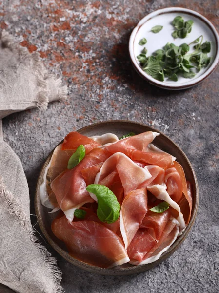 natural organic meat delicacy jamon ham prosciutto