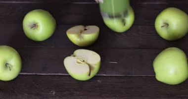 smoothies made from organic green apples healthy food