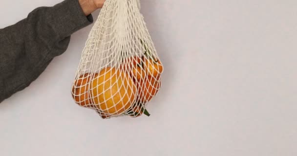 Oranges Tangerines Grid Healthy Food — Stock Video