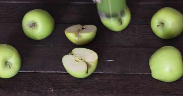Smoothies Made Organic Green Apples Healthy Food Filmagem De Bancos De Imagens Sem Royalties