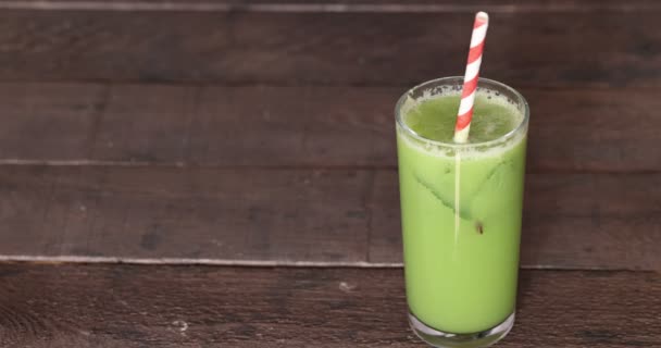 Smoothies Made Organic Green Apples Healthy Food Βίντεο Κλιπ