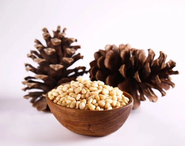 Fresh Natural Organic Pine Nuts — Stock Photo, Image