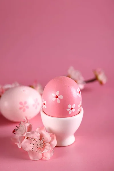 Paskalya Hala Hayat Dekoru Yumurtaları Çiçekleri — Stok fotoğraf