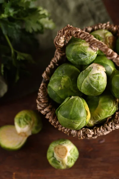 Fresh Organic Food Vegetable Brussels Sprouts — Stock Photo, Image