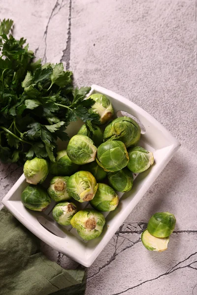 Fresh Organic Food Vegetable Brussels Sprouts — Stock Photo, Image