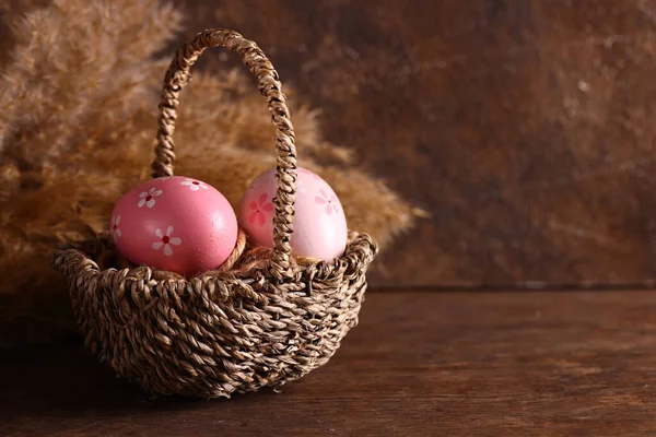 Pascua Bodegón Decoración Huevos Flores —  Fotos de Stock