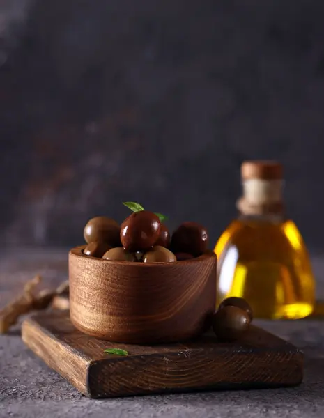 Зрелые Органические Зеленые Оливки Здоровая Пища — стоковое фото