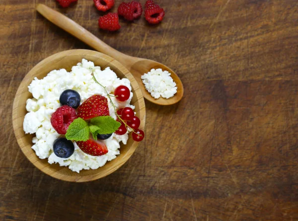Здоровый Завтрак Ягодами Суперпродуктами — стоковое фото