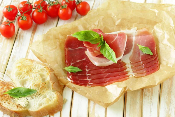 Italienische Parmaschinken Wurst Delikatesse — Stockfoto