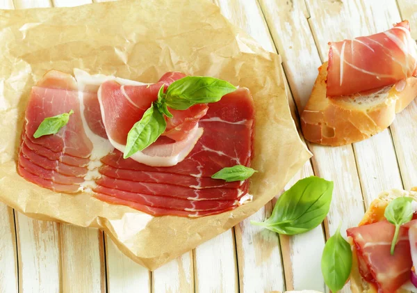 Italiensk Parmaskinka Kall Kött Delikatess — Stockfoto