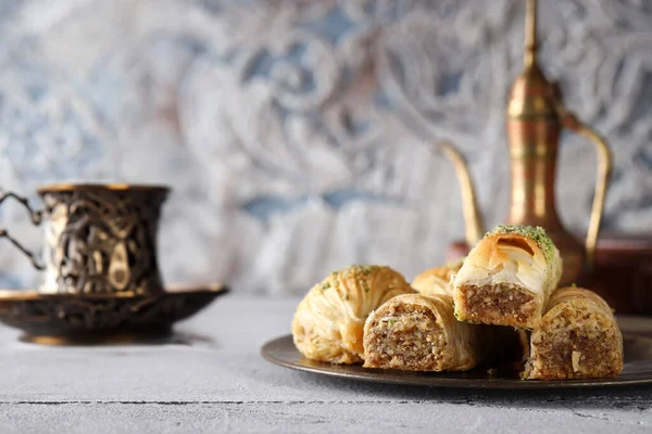traditional turkish sweets baklava and turkish delight