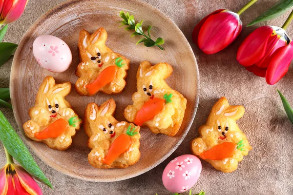 Easter Buns Shape Rabbit Plate — Stock Photo, Image