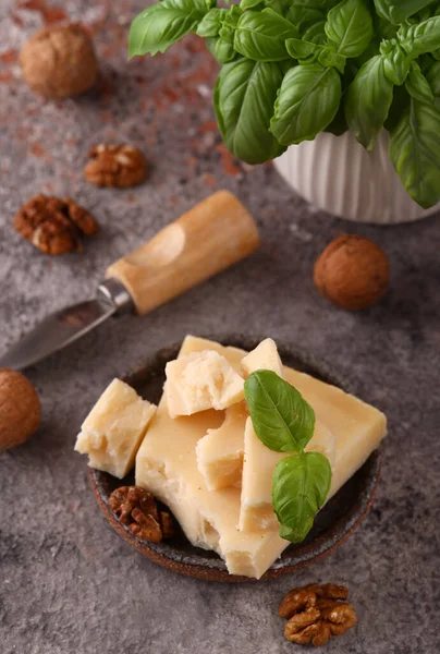 Natural Organic Hard Parmesan Cheese — Stock Photo, Image