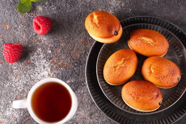 Mini Cupcakes Madeleine Para Café Manhã Sobremesa — Fotografia de Stock
