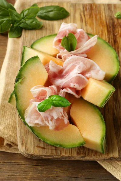 Melon Prosciutto Szynką Antipasti — Zdjęcie stockowe