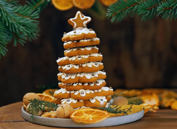 Christmas Dessert Table Christmas Decor — Stock Photo, Image