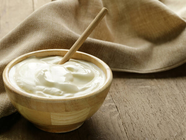 dairy product sour cream, yogurt for healthy food