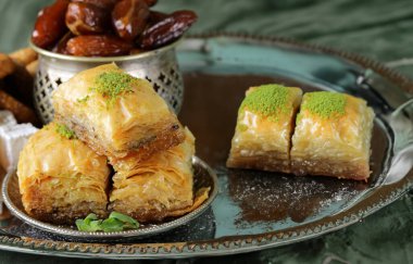 Geleneksel doğu tatlıları baklava Türk lezzeti