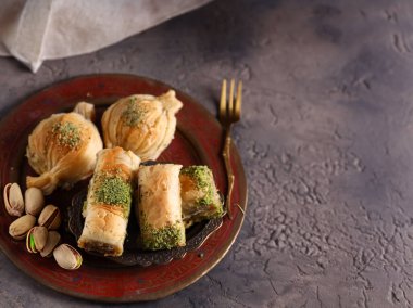 Geleneksel doğu tatlıları baklava Türk lezzeti