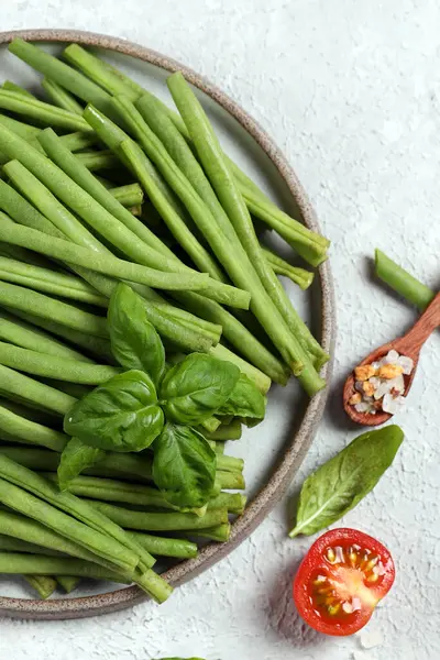 健康的な栄養のための新鮮な緑豆 ロイヤリティフリーのストック写真