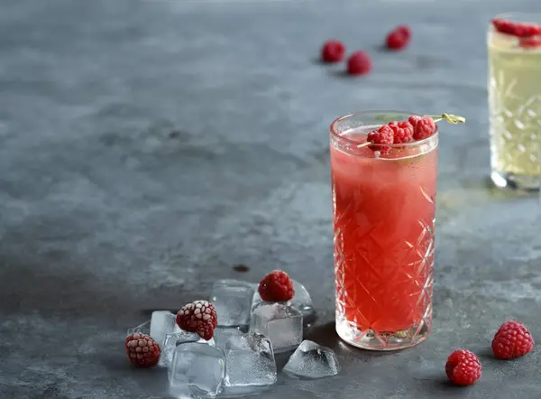 Summer Drink Berry Lemonade Glass Royalty Free Stock Images