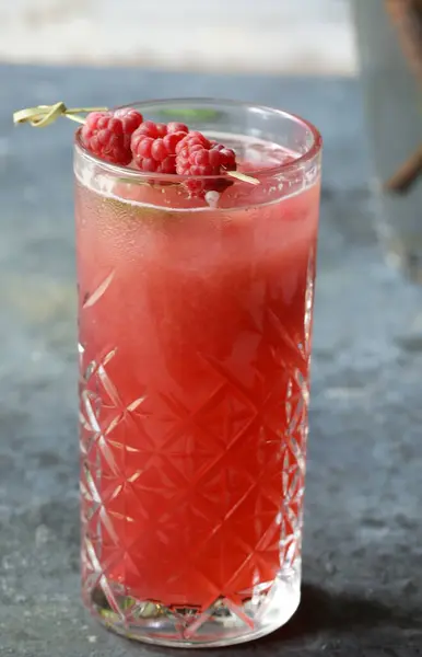 Summer Drink Berry Lemonade Glass Royalty Free Stock Photos