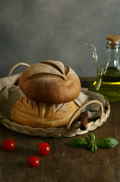 Натуральний Домашній Хліб Здорового Харчування Ліцензійні Стокові Зображення