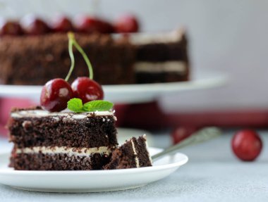 Taze böğürtlenli pasta turtası.