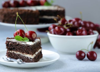 Taze böğürtlenli pasta turtası.
