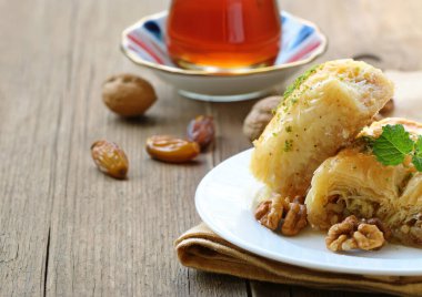 Fındıklı geleneksel Arap tatlı baklavası.