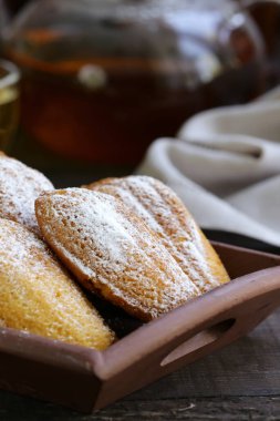 Fransız çerezleri Madeleine kabukları şeklinde