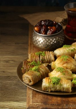Geleneksel doğu tatlıları baklava Türk lezzeti