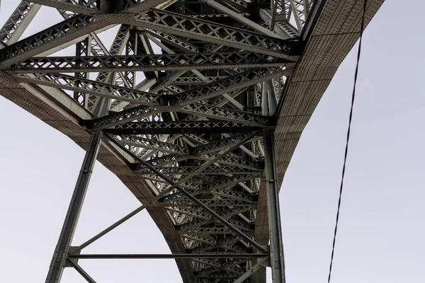 Άποψη Από Κάτω Της Γέφυρας Luis Στο Πόρτο Πορτογαλία Πάνω — Φωτογραφία Αρχείου