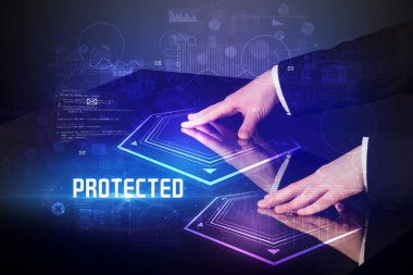 PROTECTED yazıtlı dijital tablo, yeni çağ güvenlik kavramı