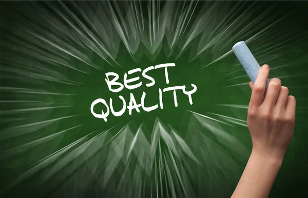 Hand Drawing Best Quality Inscription White Chalk Blackboard Online Shopping — 图库照片