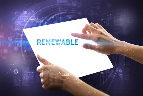 홀딩스 Renewable 새로운 — 스톡 사진