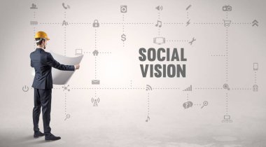 SOCIAL VISION yazıt kavramına sahip yeni bir sosyal medya platformu üzerinde çalışan mühendis