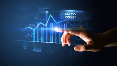 GROSS Kâr düğmesi, iş konsepti