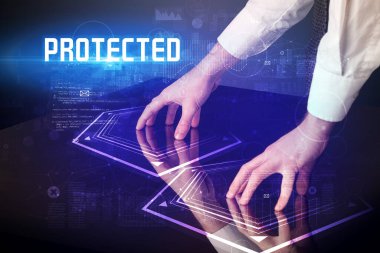 PROTECTED yazıtlı dijital tablo, yeni çağ güvenlik kavramı