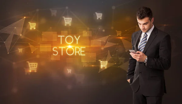 아이콘과 Toy Store 온라인 컨셉트 — 스톡 사진