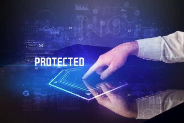 PROTECTED yazıtlı dijital tablo, yeni çağ güvenlik kavramı