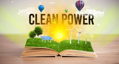 Temiz Güç Yazıtı, yenilenebilir enerji kavramı içeren kitabı aç