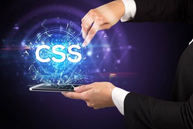 CSS kısaltmalı dokunmatik ekran, modern teknoloji kavramı