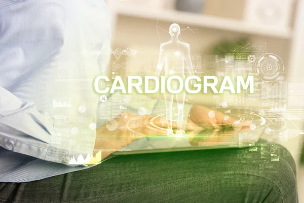 Elektronický Lékařský Záznam Nápisem Cardiogram Koncept Lékařské Techniky — Stock fotografie