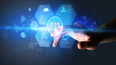 El dokunuşu P2P yazması, yeni teknoloji kavramı