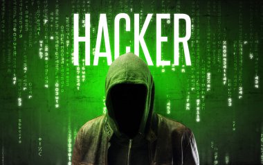 Hacker yazıtlı meçhul hacker, hack konsepti