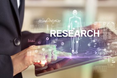 REARCH yazıtlı elektronik tıbbi kayıt, tıbbi teknoloji konsepti