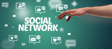 SOSYAL NETworK yazıtlarına, sosyal ağ kavramına yakın çekim