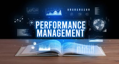 Performans Yönetimi, açık bir kitaptan, yaratıcı iş konseptinden çıkan bir yazı.